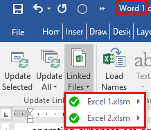 Word 1 - 2 Excel